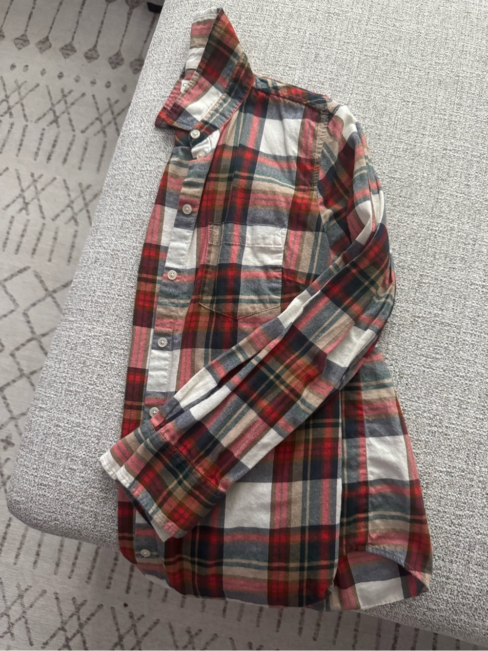 J. Crew Factory Red Plaid Button-Down Shirt